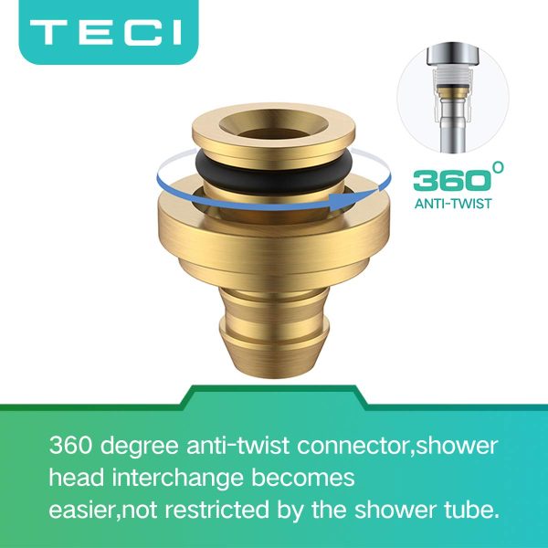 TECI Kink-free Shower Hoses 119 Inch Extra Long Handheld Showerhead Hose Explosion-proof Replacement 360 Degree Swivel