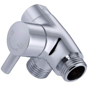 100% Solid Metal Shower Arm Diverter Valve for Hand Held Showerhead and Fixed Spray Head ∣ G 1/2 3-Way Bathroom Universal Shower System Replacement Part (Chrome diverter)