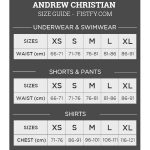Andrew Christian Size guide metric