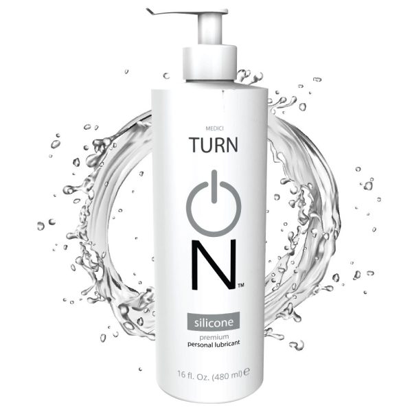 Turn On Personal Silicone Based Lubricant, 16 Ounce Bottle for Smooth Skin, Easy Clean-Up, and No Sticky Mess