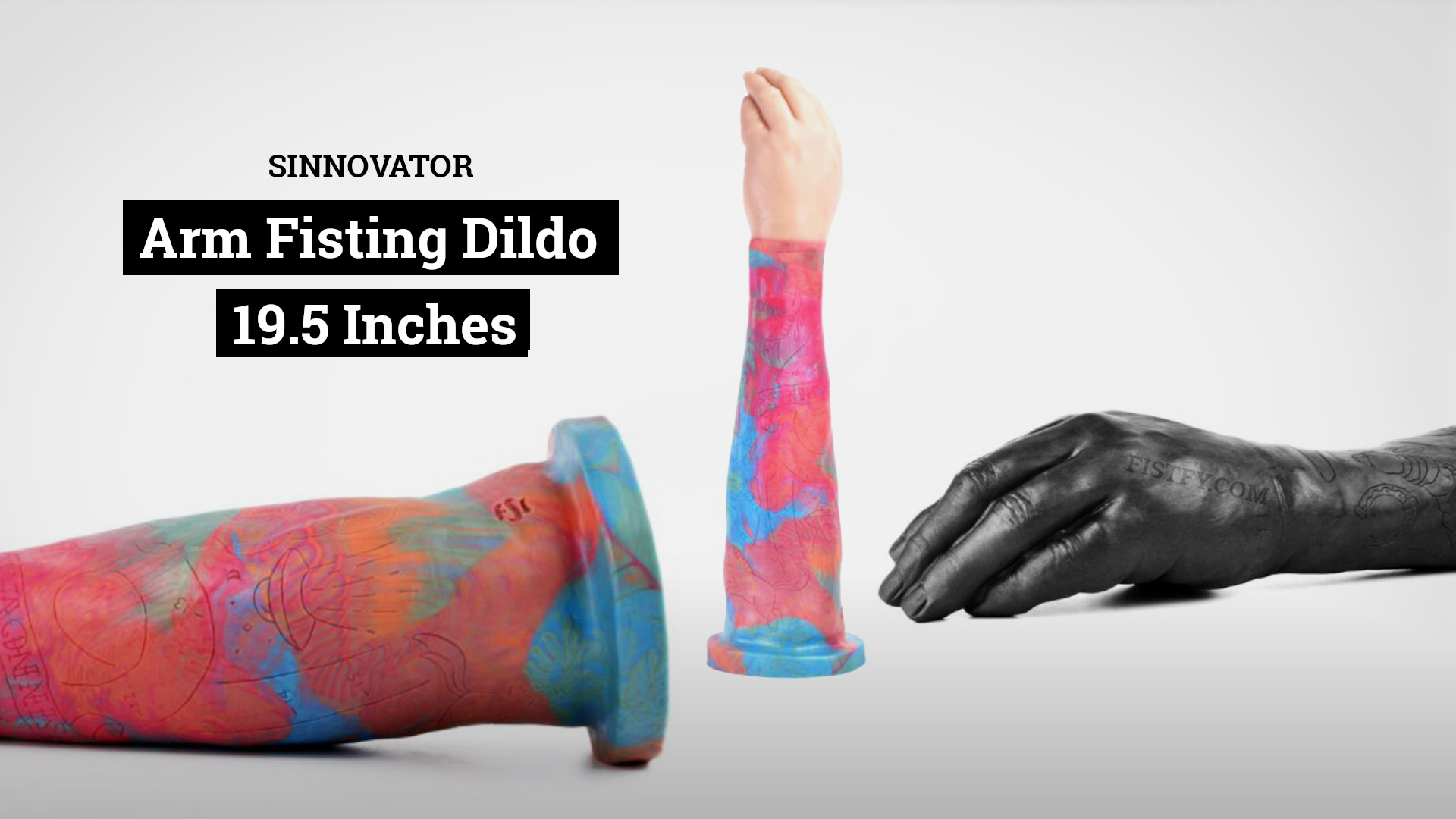 Sinnovator Arm Platinum Silicone Fisting Dildo 19.5 Inches